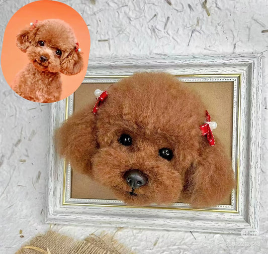 custom needle felted pet portrait keepsake from photo
