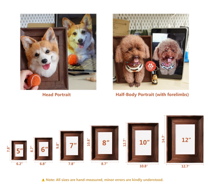 Available portrait frame sizes