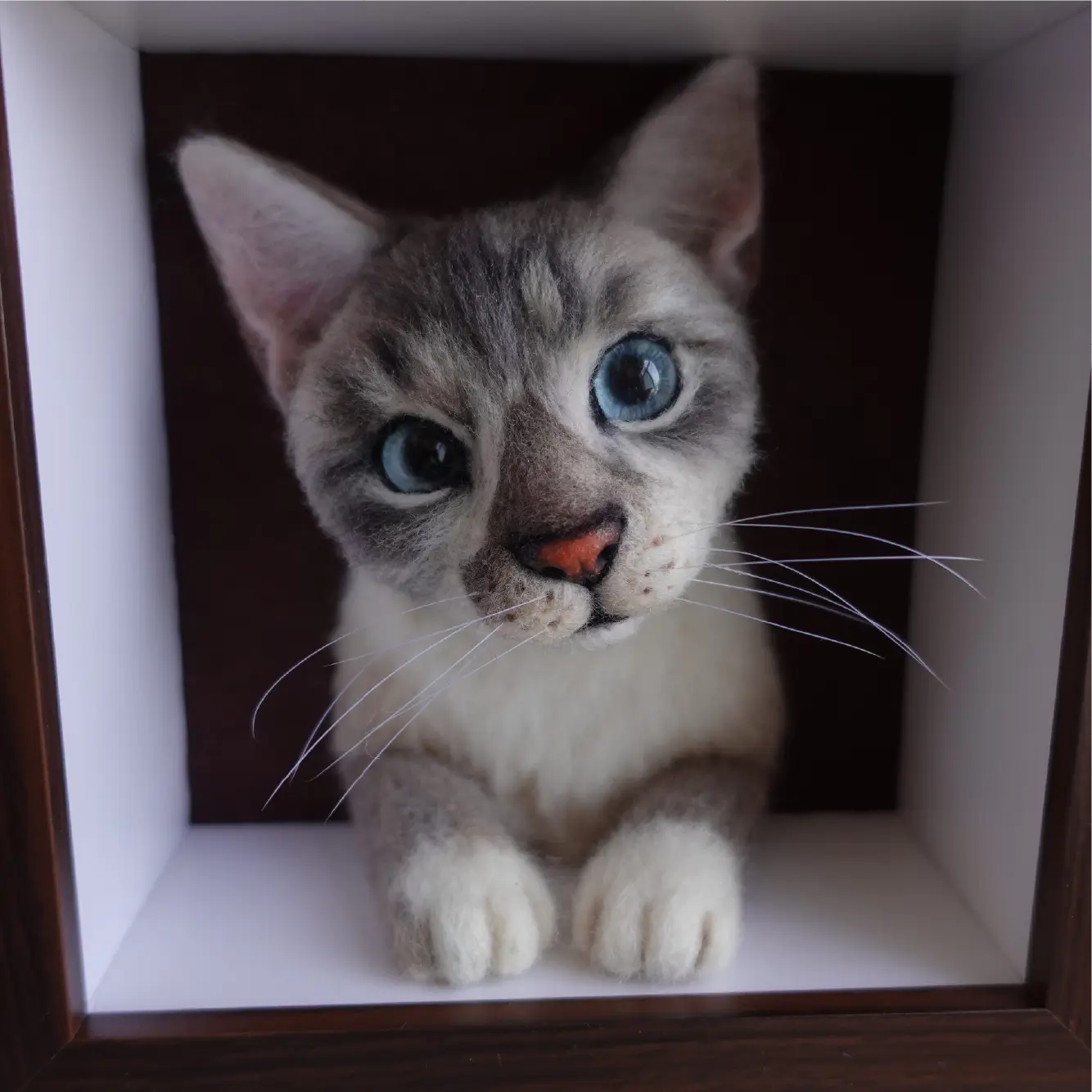 Handmade felted pet portrait example 13