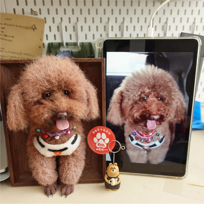 Handmade felted pet portrait example 15