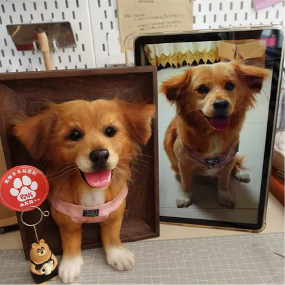 Handmade felted pet portrait example 16