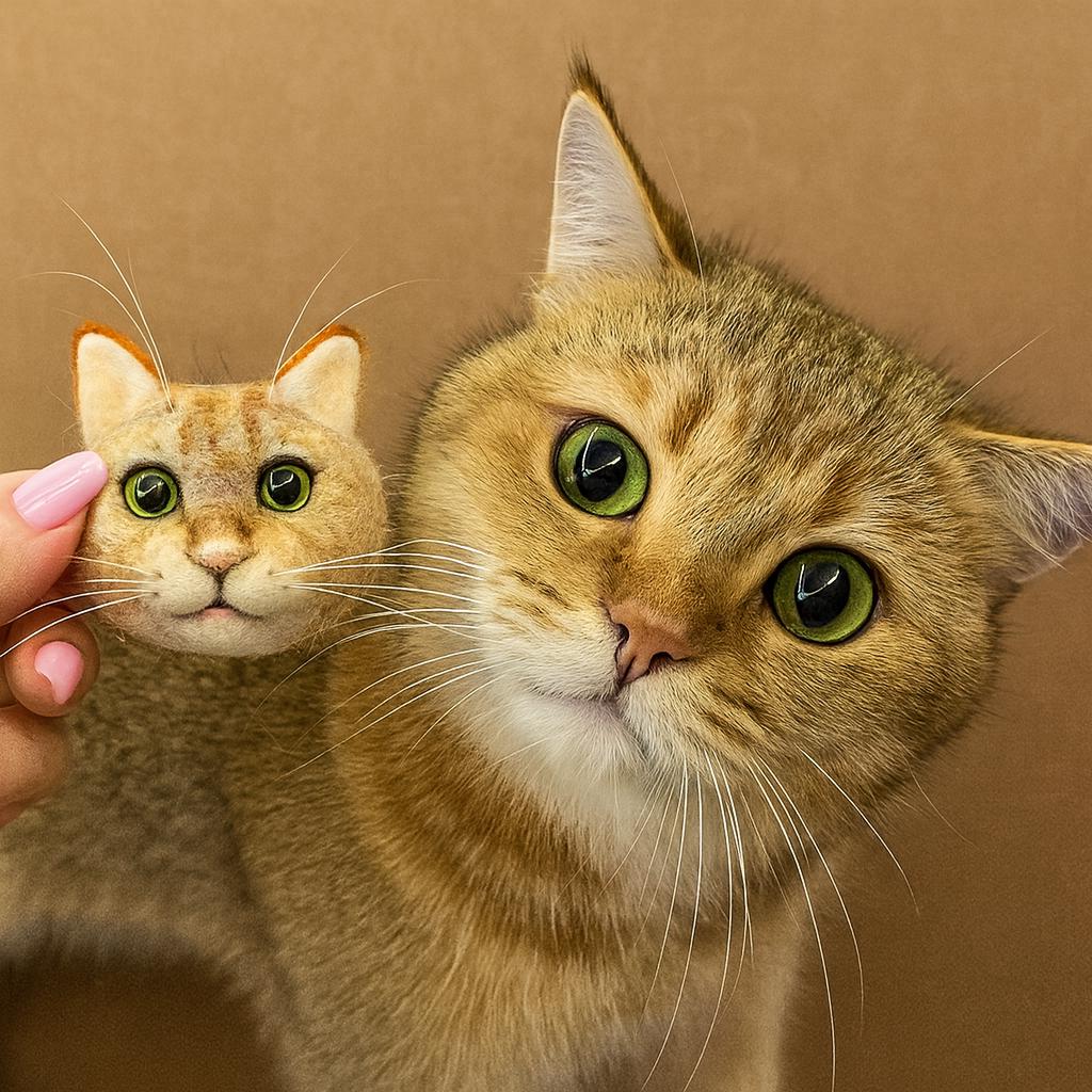 DIY pet portrait needle felting kit image 6
