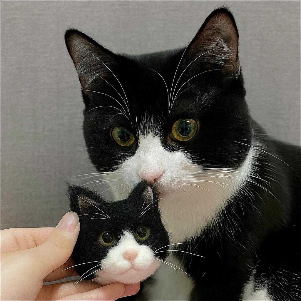 DIY pet portrait needle felting kit image 5